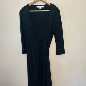 Diane Von Furstenberg black wrap Dres